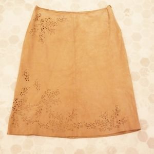 VALENTINO camel lambskin suede